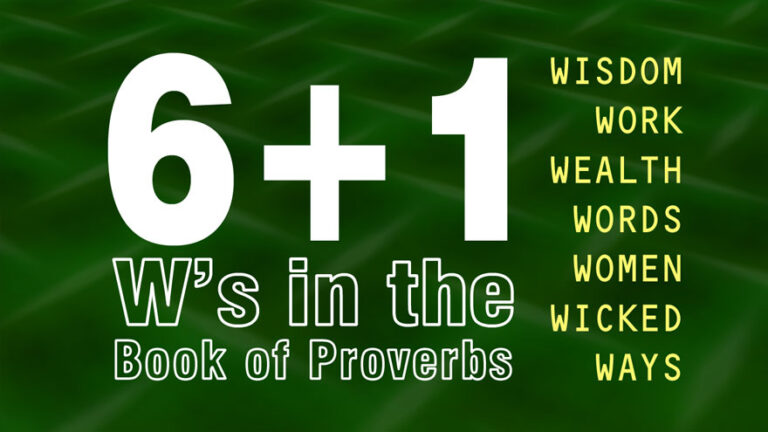 Logo - 6+1 W's in the Book of Proverbs